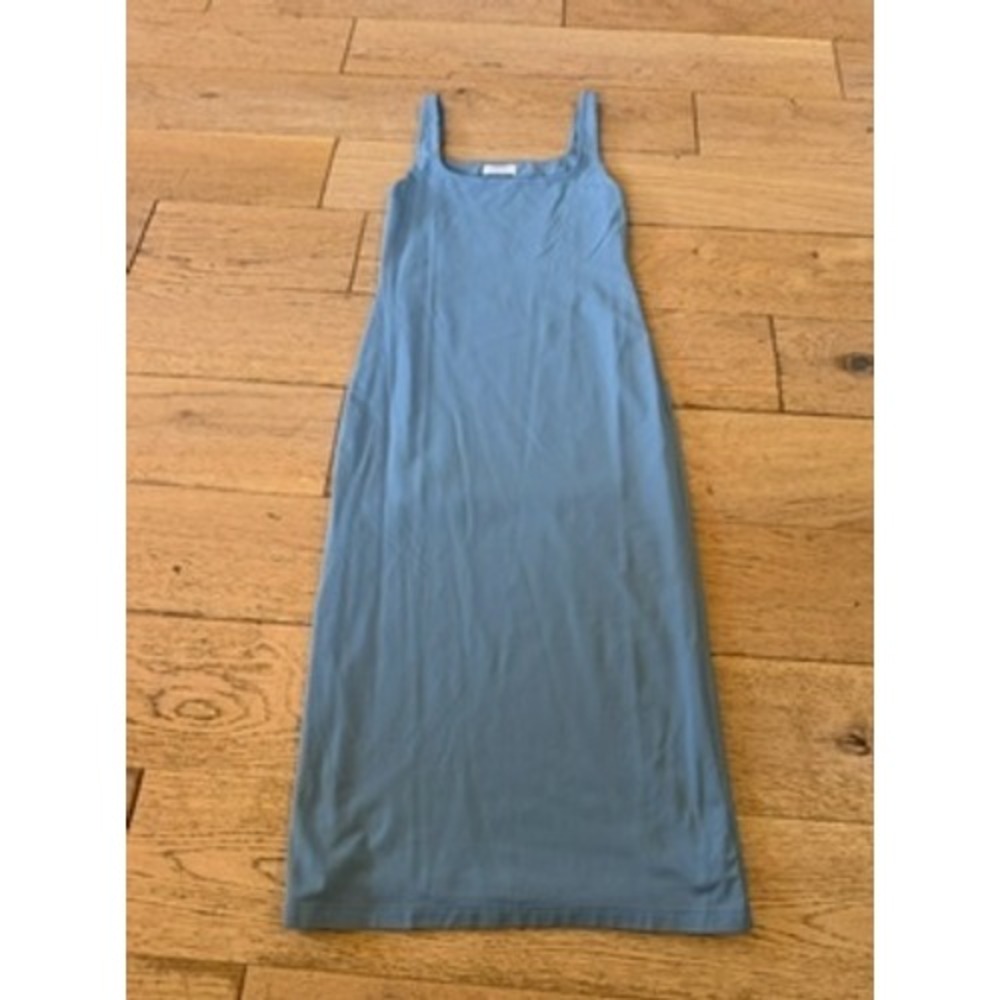 Babaton Bodycon Midi Dress Medium Blue Square Neck Tank 83054 (1760)